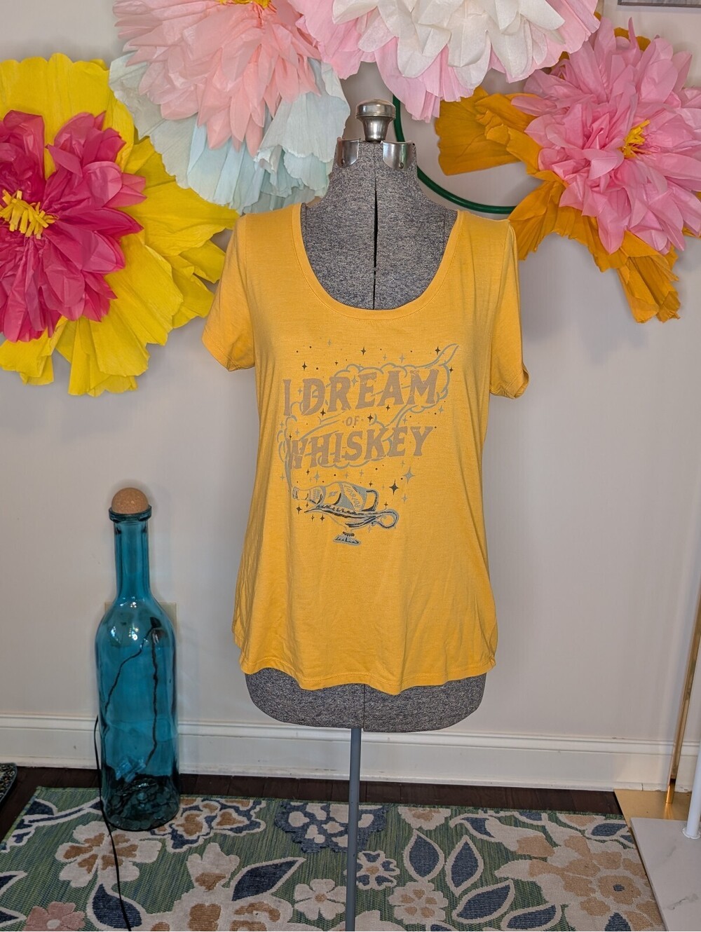 2143 - Idyllwind Miranda Lambert Yellow 'I Dream of Whiskey' Graphic T-Shirt XL
